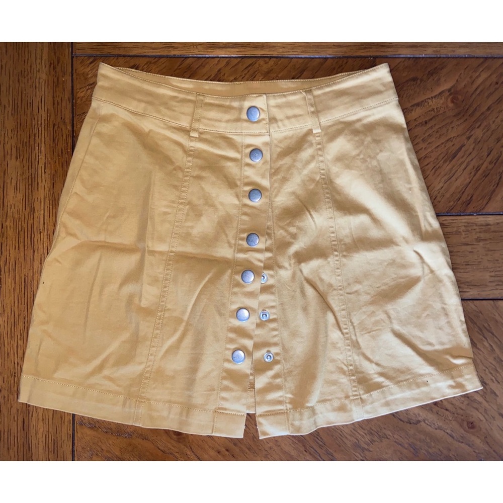 Mustard Button Skirt